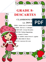 Grade 8-Descartes: Classroom Officers S.Y. 2019-2020