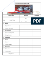 Air Compressor Inspection HSE Checklist