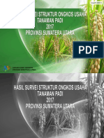 Hasil Survei Struktur Ongkos Usaha Tanaman Padi Provinsi Sumatera Utara 2017
