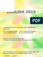 Engish Let Questions 2015