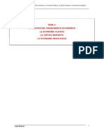 Tema - 4. Evolución Del Pensamiento Económico. La Economía Clásica. La Crítica Marxista. La Economía Neoclásica.