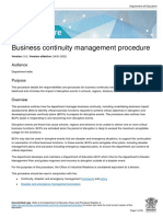 Business Continuity Management Procedure: Audience