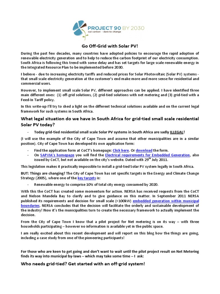 Off Grid Solar System Pdf Solar Power Photovoltaic System