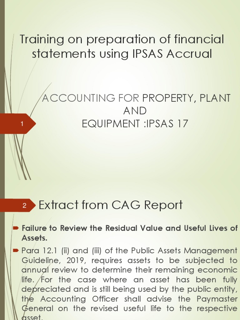 IPSAS 17: Accounting for PPE Review | PDF | Depreciation | Valuation ...