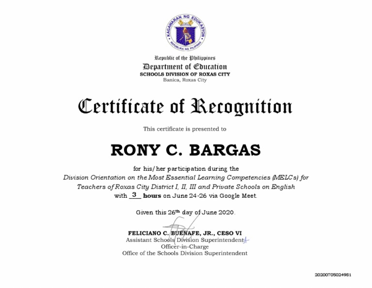 MELCs - English - RONY C. BARGAS | PDF