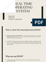 Real Time Operating System: Subject-ESD Semester - III Lab Instructor - Shilpa Marathe