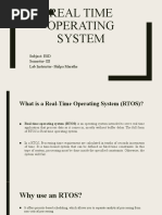 Real Time Operating System: Subject-ESD Semester - III Lab Instructor - Shilpa Marathe