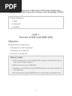 LAB 1: Overview of DSP LAB (EEE 3218) Objectives