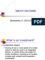 TOPIC 5. Investment Income