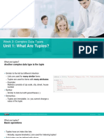 Unit 1: What Are Tuples?: Week 3: Complex Data Types