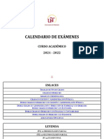 Modificación Calendario de Exámenes 2021-22