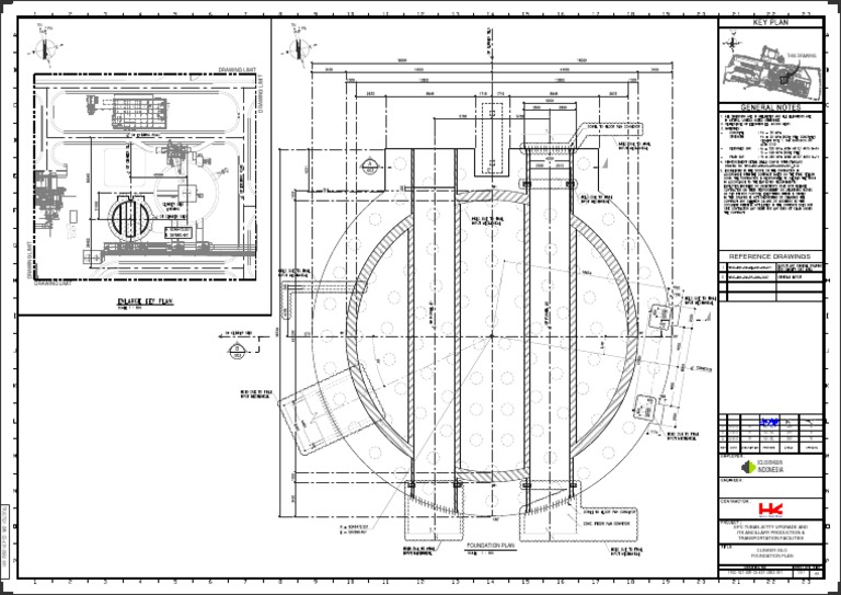 TPJC-TQ1-DW-C5-491-3S02-001 - Rev C - Clinker Silo - Foundation, Plan | PDF