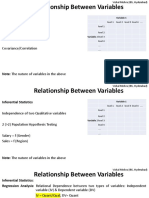 Relationship Between Variables: Descriptive Statistics
