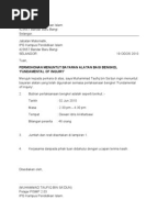 Contoh SURAT RASMI Mohon Kerjasama Jabatan Kerajaan.