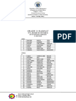 Grade 11 List of Students