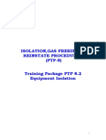 Isolation, Gas Freeing & Reinstate Procedures (PTP-8) Training Package PTP 8.2 Equipment Isolation