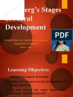 Kohlberg's Stages of Moral Development: Presenter: Ma. Cristina B. Calago Maed-Edl Student EDUC. 202