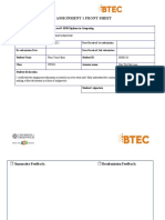 Assignment 1 Front Sheet: Qualification BTEC Level 5 HND Diploma in Computing Unit Number and Title Submission Date