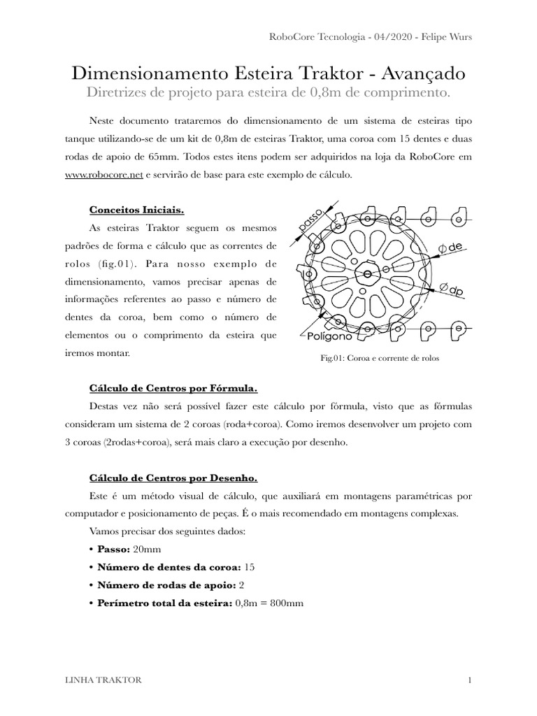 Dimensionamento esteira traktor avancado pdf trator c lculo