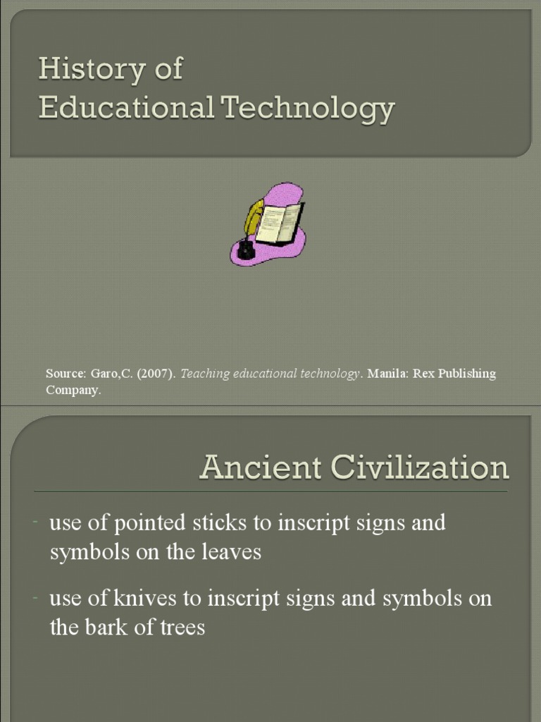 History of Educational Technology PDF Educational Technology Learning