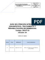 Guía de Atención Integral (Diagnóstico, Tratamiento y Rehabilitación) de Demencias