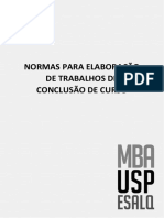 Normas para elaboração de trabalhos de conclusão de curso