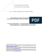 Políticas Públicas de Cultura e Governamentalidade - As Dimensões de Participação e Controle Nos Editais de Ação Afirmativa