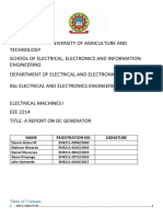 Report on DC Generator Characteristics