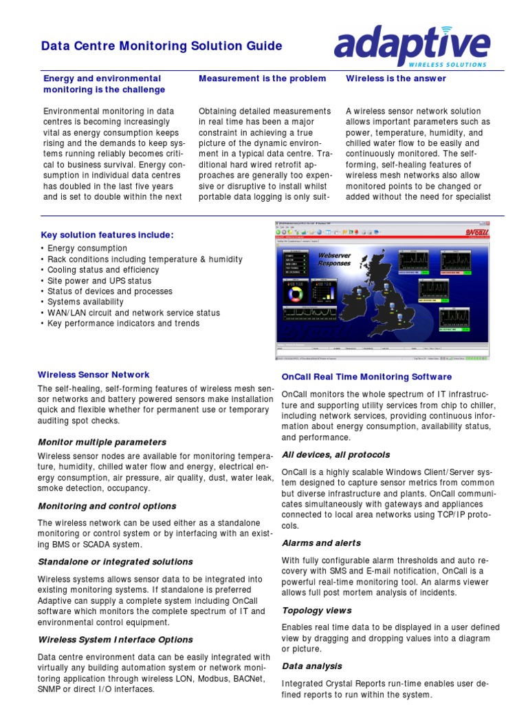 Data Centre Solution Guide | PDF | Data Center | Wireless Sensor Network