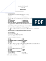 Summative Test in Science 10 - Biomolecules