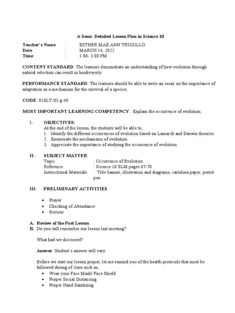 Occurrence Of Evolution Lp Pdf Evolution Natural Selection