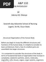 Anatomy& Physiology BY Adeniyi M. Olatoye