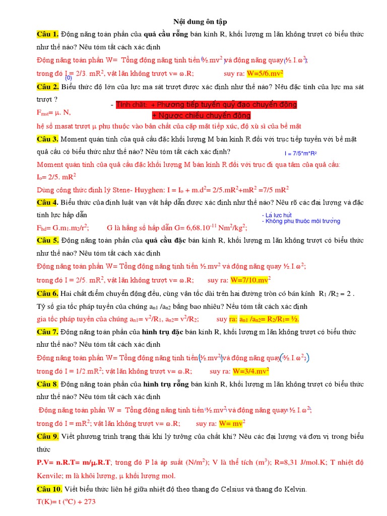 Nội Dung Ôn Tập Van Dap | PDF