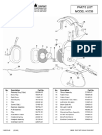 MODEL H3335 Parts List: Description No. Part No. Description No. Part No