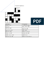 Resuelve El Siguiente Crucigrama Algebraico