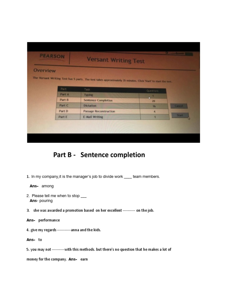 Sentence Completion Exercises | PDF