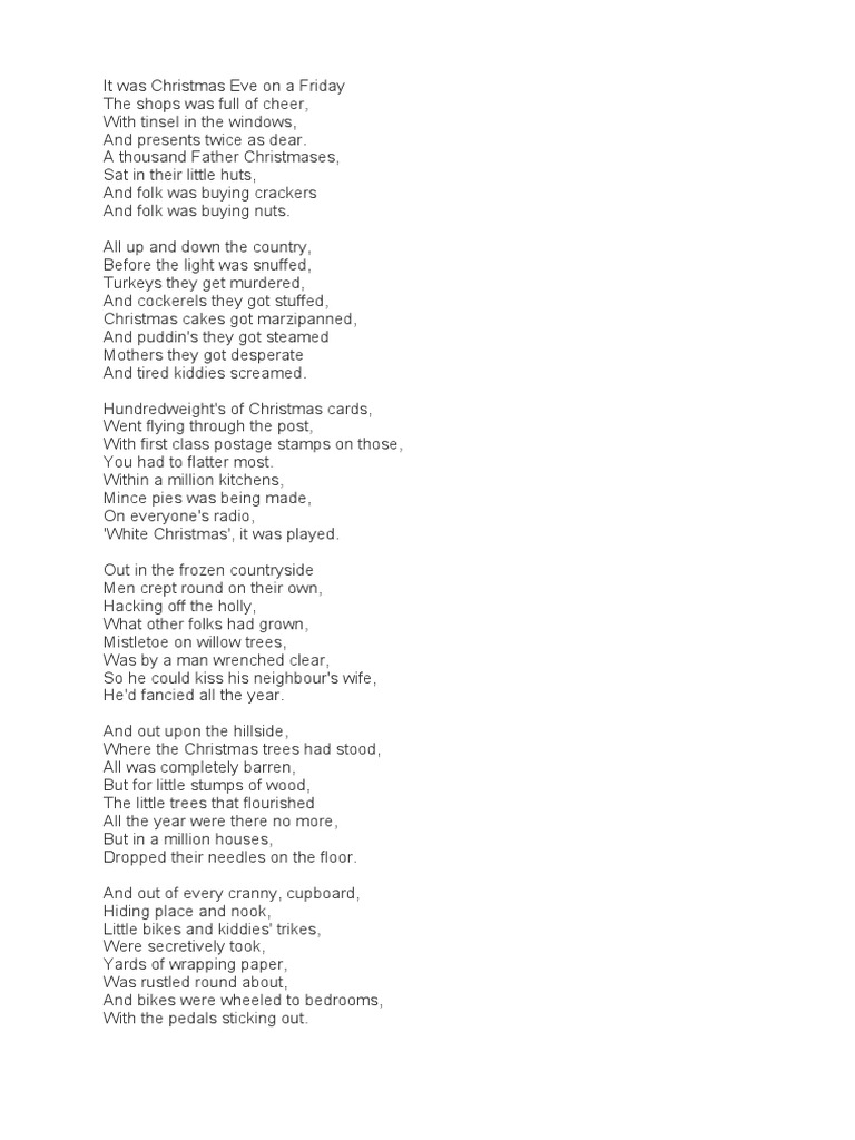 It Was Christmas Eve On A Friday Pam Ayres | PDF | Art | Mystery, Thriller  \u0026 Crime Fiction, image size:768x1024