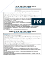 Sample File For The Sem 2 Hons Students To Write: Program Specific Outcome (PSO) Semester I