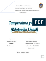 Lab Oratorio 2 de Fisica II Dilatacion Lineal