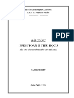 Bài giảng Phương pháp dạy học Toán ở tiểu học 3- ĐH Phạm Văn Đồng