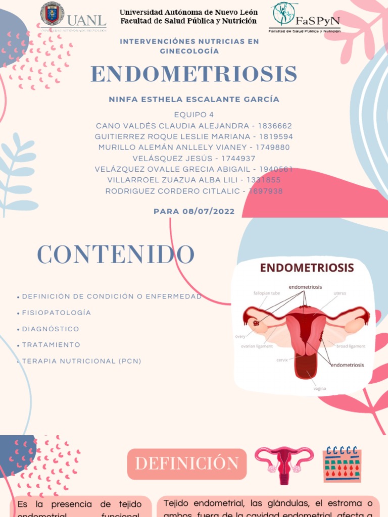 Endometriosis PDF Vegetales Ácido Graso Omega 3