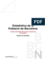 Estadística Població BCN 2018