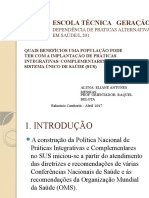 ESCOLA TÉCNICA GERAÇÃO DEPENDÊNCIA DE PRATICAS ALTERNATIVAS EM SAÚDE/L.201