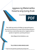 Paggawa NG Matematika Kasama Ang Iyong Anak