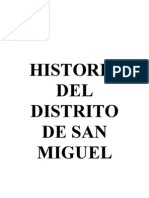Historia Del Distrito de San Miguel