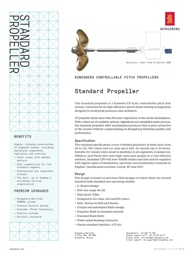 Standard Propeller Kongsberg Controllable Pitch Propellers PDF