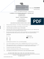 CSEC Maths P1 JULY 2021