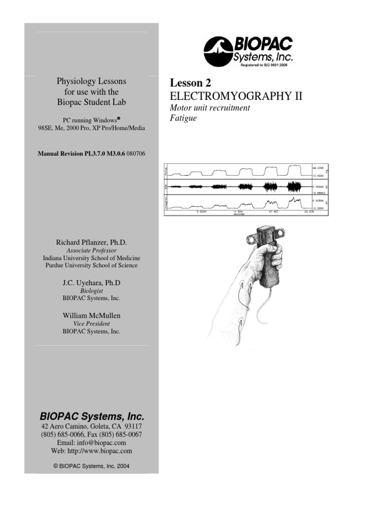 Lesson 2: Electromyography Ii | Download Free PDF | Skeletal Muscle ...