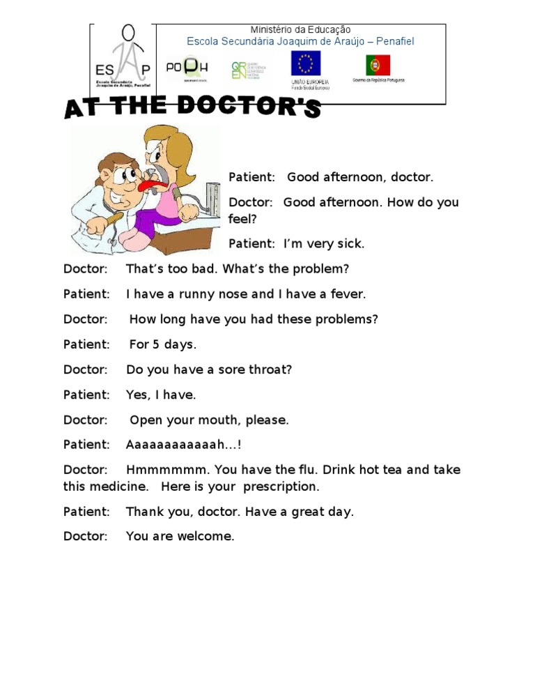 Doctor-Patient Flu Consultation Dialogue | PDF | Wellness