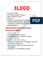 Red Blood Cells/Red Blood Corpuscles (RBC) : Erythrocytes